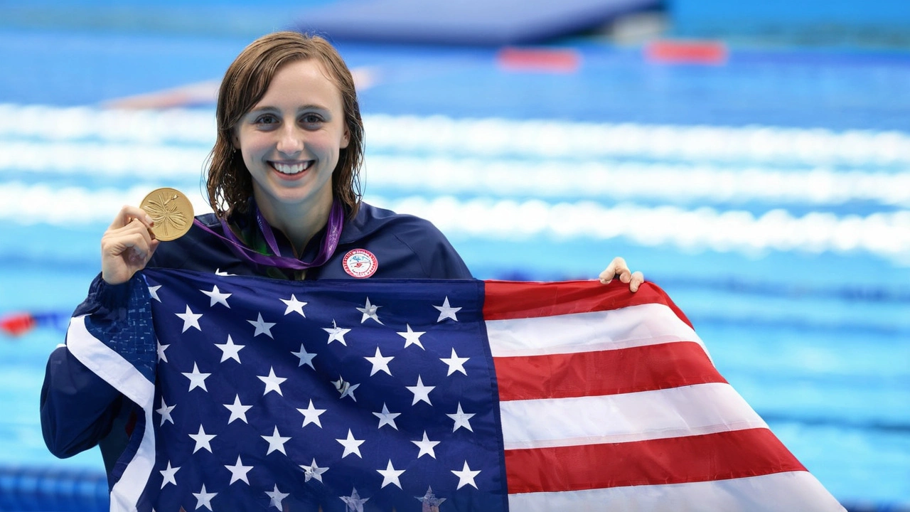 /katie-ledecky-faz-historia-nas-olimpiadas-de-paris-2024-ao-igualar-recorde-de-medalhas-dos-eua